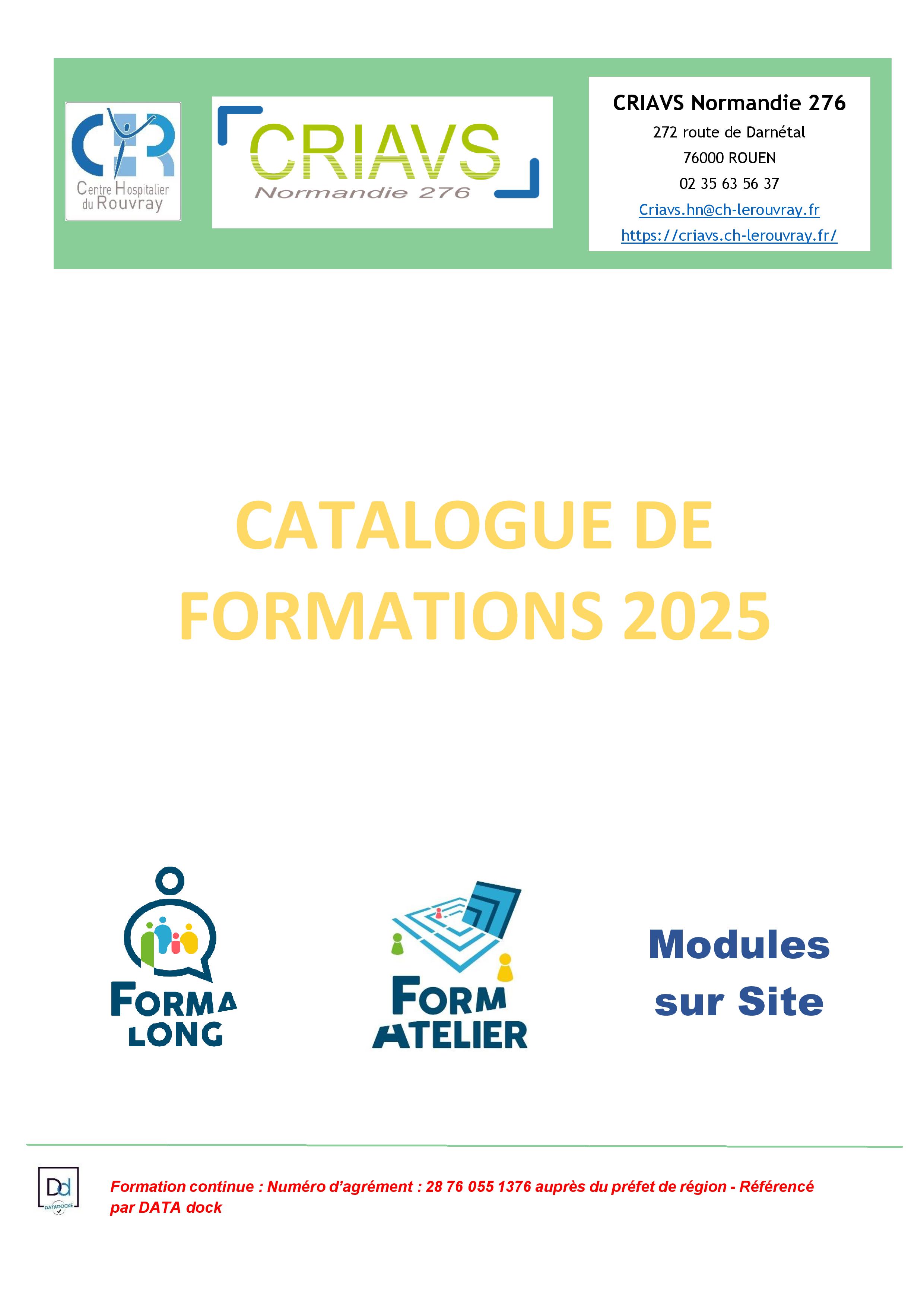 Catalogue des formations 2025