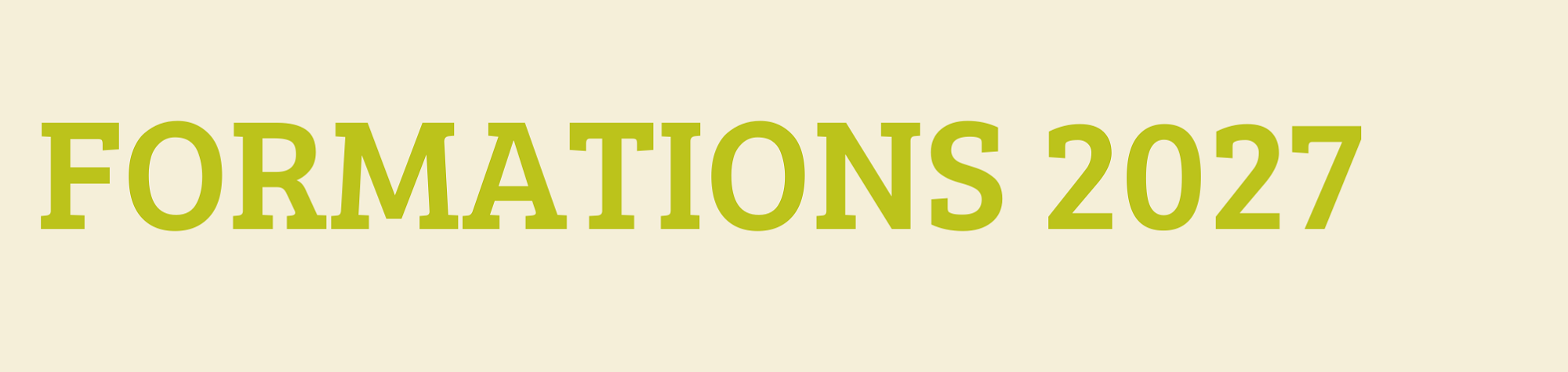 Nouveau Catalogue de formations 2027